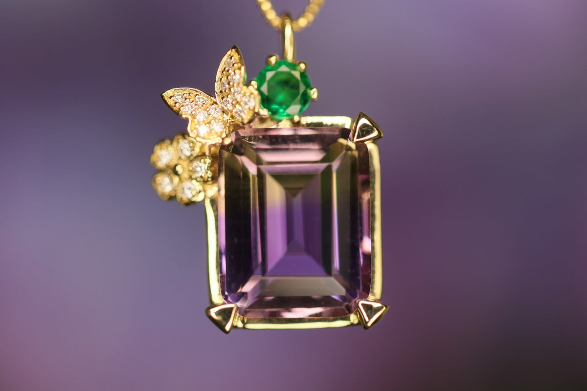 クアラントット　Odore dolce k18アメトリン　ネックレスチャーム Odore dolce – quarantotto