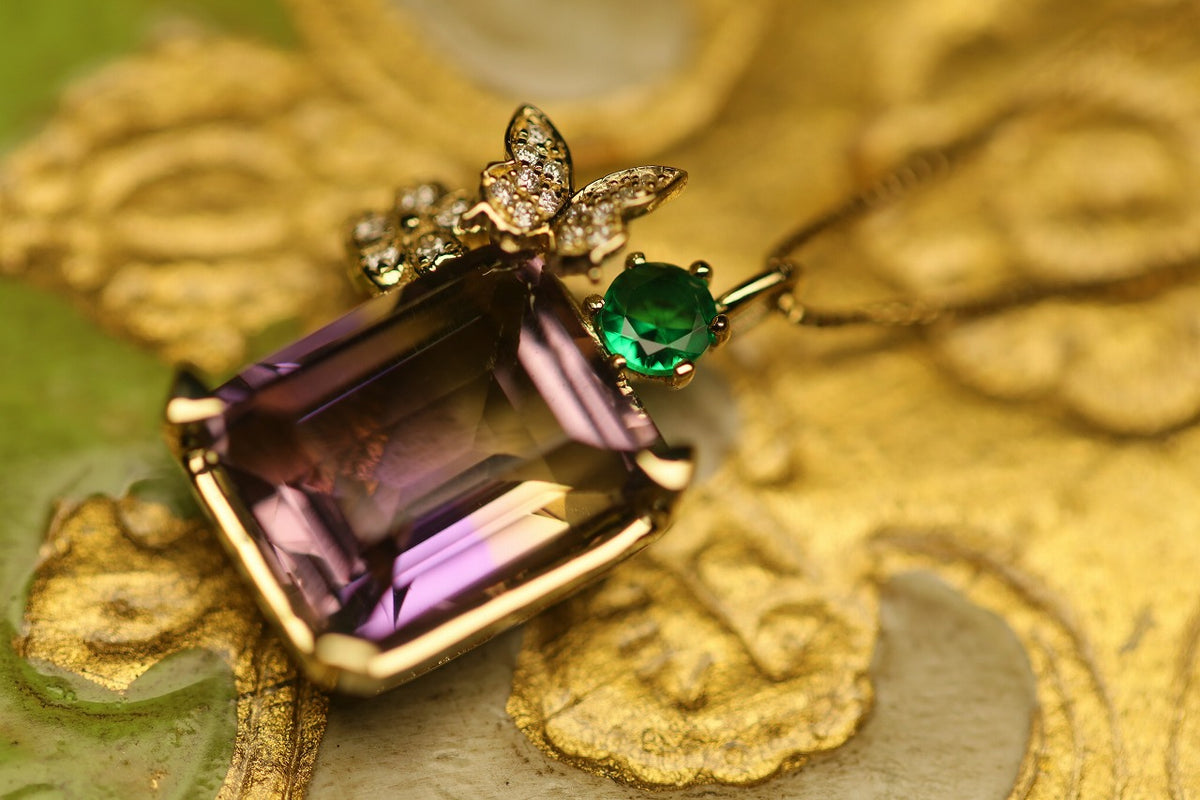 クアラントット　Odore dolce k18アメトリン　ネックレスチャーム クアラントットodore dolce アメトリンネックレスチャーム