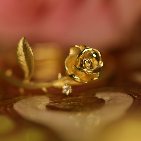 薔薇RING 真鍮 Rosa solitaria – quarantotto